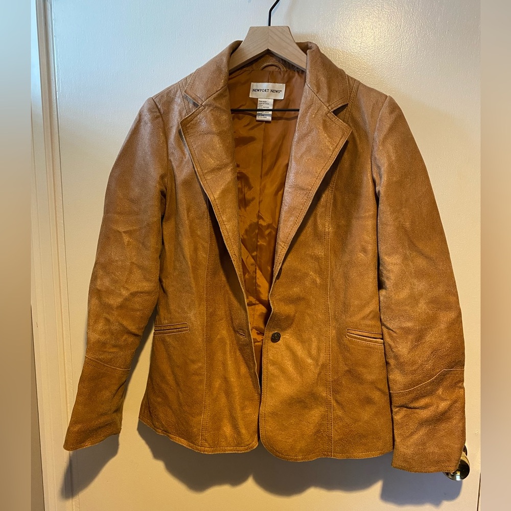 Suede style Newport News western leather blazer